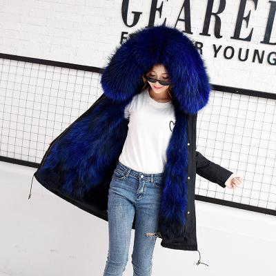 China new Anti-wrinkle products smudge fur parks fur parka women fur parka for sale