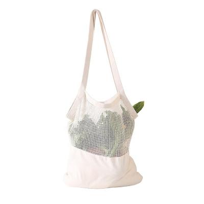 China Eco-Friendly Reusable Portable Cotton French Market Packaging Mesh Grocery Shopping Bags Cotton Mesh Tote Bags Mesh Mushroom Foraging Tote Bags for sale