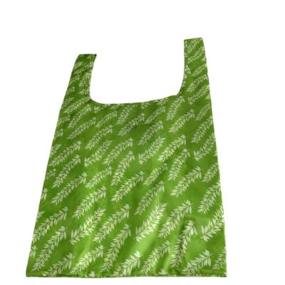 China Folding Custom Nylon Grocery Bags Ripstop Nylon Pouch Reusable Folding Polyester Shopping Bag for sale