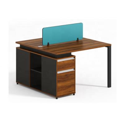 China Custom L Shaped Desk with Wood Veneer CEO Desk Table from Hutch Walnut Classical Office Furniture for sale