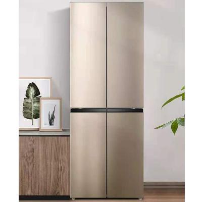 China 15 cu.ft COMPRESSOR Green Power DC 24V Large Solar Fridge Freezer 4 Boxes 4 Doors Bottom Refrigerator for sale