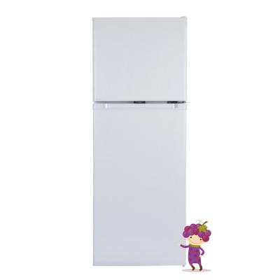 China COMPRESSOR DC 12V 142 Liters Solar Fridge Double Doors Solar Fridge for sale