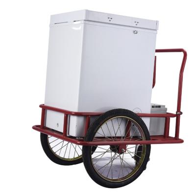 China Solar Cargo Freezer 108 Liter Ice Cream Tricycle Cargo Push Cart for sale