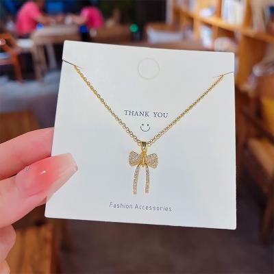 China CZ Hot Sale Fashion Brand Punk Necklace Charm Steel Pendant Necklace Jewelry For Women Girl CZ Rose Gold Jewelry Vintage Stainless for sale