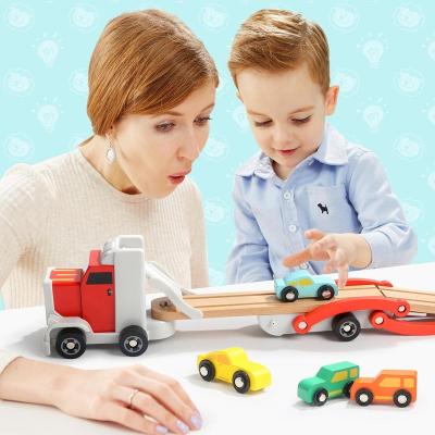 China Luxury All Company Wooden Toy Motor Truck For Kids for sale