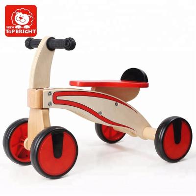 China Ride On Top Luminous Toy Kids Wooden Ride On Balance Bike Toys 150183 for sale