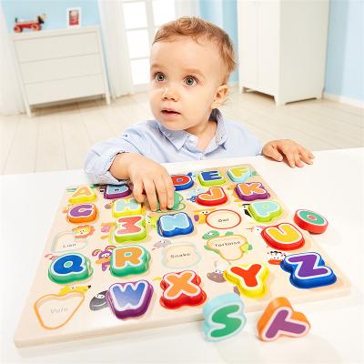 China Vivid Cartoon Toy Top Safety Wooden Animal &Alphabet Puzzles Board Toys, Bulk Educational Toys For Children for sale