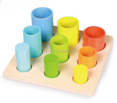 China Promotional education toys+megge rainbow tube game toys for baby kids diy wooden toys rainbow megge toys funny tube game for sale