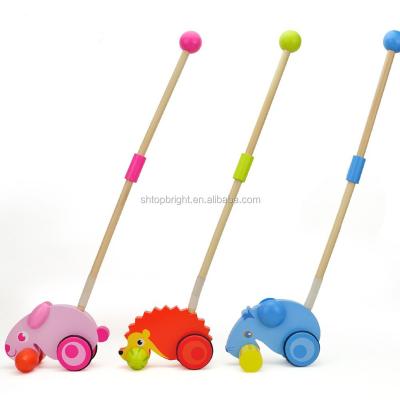 China Toy Animal Long Selling Cudgel Good Little Girls Rush Toys Hot Adorable Pink Rabbit Push Along Toy Animal for sale