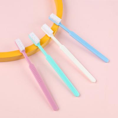 China High quality plastic custom cheap prices disposable charcoal toothbrush dual colors logo PERFECT disposable toothbrush for sale