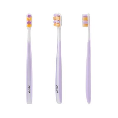 China PERFCT Adult Super Pregnant Super Soft Bristle Distraught Adorning Plastic Toothbrush With Wide Head Toothbrush for sale