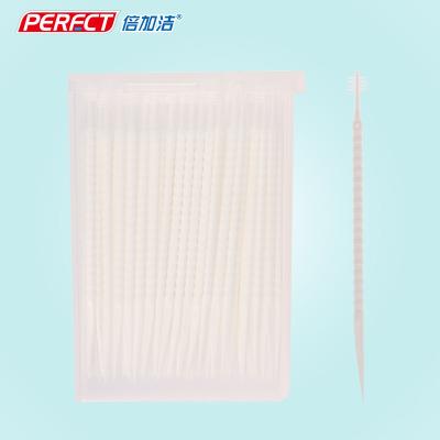 China PP Plastic Dental Toothpicks Dental Flosser With Interdental Brush for sale