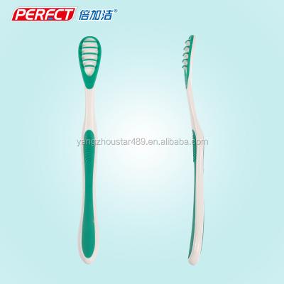 China Oral Care Kit Dental Tongue Scraper Cleaner PP+TPR OEM Toothbrush for sale