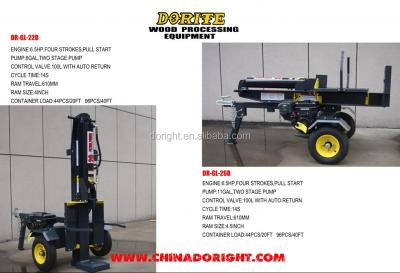 China Split Log 22T / 26T CE ISO Approved Factory Price Horizontal Hydraulic Log Splitter for sale