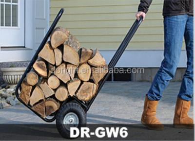 China Wooden Log Rack Push Log Utility Cart Cart Carry Cart for sale