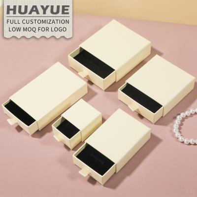 China Cardboard Storage Gift Ring Bangle Necklace Earring Jewelry Manufacturer Logo Slide Kraft Box Jewelry Store Pendant Box For Ring for sale