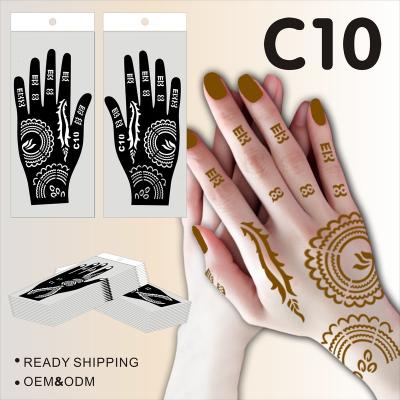 China 2023 Temporary Tatoo Stencil Henna Tattoo Stencil Body Art Tatoo Tattoo Sticker Waterproof Women Temporary Paper Templates for sale