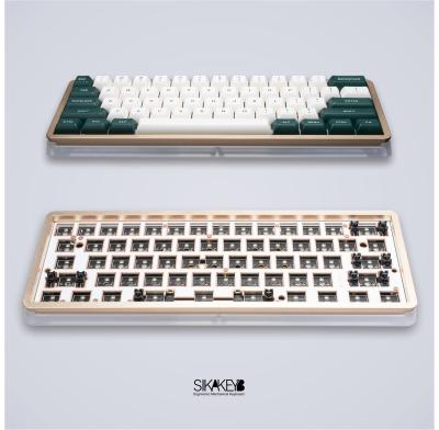 China SIKAKEYB 61 Anti-ghosting Clean Translucent Retro Castle 60% Custom Mechanical RGB Backlight Kit DIY PC Gaming Keyboard for sale