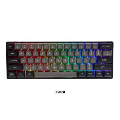 China New product SIKAKEYB Anti-ghosting ODM RGB BT USB 2.4G 3 series OEM new product SIKAKEYB color keytop %60 keytop 61keye PBT two color mechanical keyboard for sale