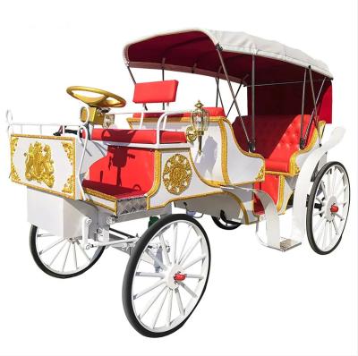 China Sightseeing Four Wheel Electric Sightseeing  Horse Carriage Attraction Sightseeing  Cart Discount Price Wedding  Carriage For Sale for sale