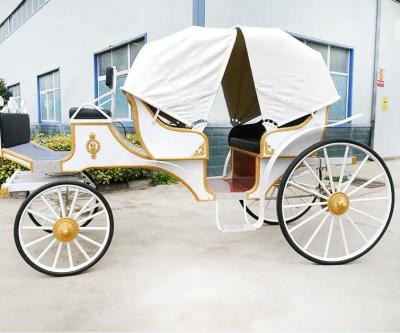 China Latest Electric Guided Guided Horse Cart Cinderella Pumpkin Horse Wagon Cart Trailer for sale