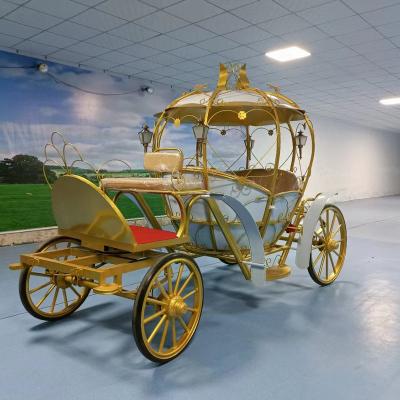 China Four-wheeled horse cart pumpkin horse cart with errors guided Cinderella wedding horse marathon horse cart for sale for sale