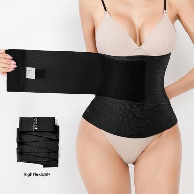 China Breathable Belly Slimming Invisible Elastic Stomach Bandage Waist Shaper Wrap Belly Waist Trainer for sale