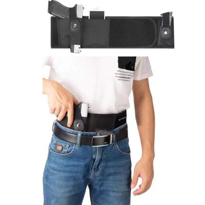 China Wholesale Custom Neoprene Adjustable Gun Tactical Glock Holster Concealed Carry Belly Band Holster With Snap Mount for sale