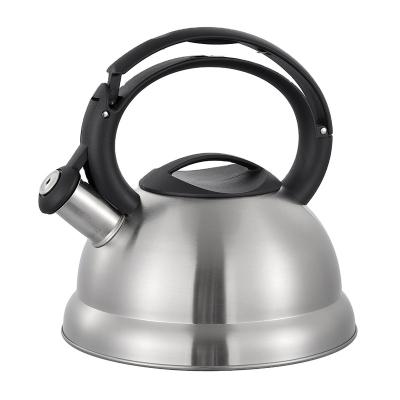 China Viable Hot Selling Nylon Handle Stainless Steel Tea Kettle Whistling Kettle for sale