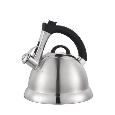 China Sustainable Noisy Top Tea Kettle Stainless Steel Stove Hot Water Whistling Kettle for sale