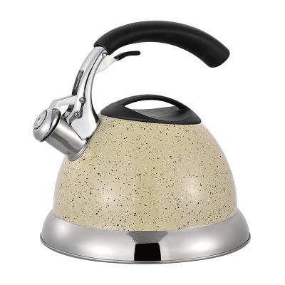 China Sustainable Stainless Steel Tea Water Kettle Whistling Loud Stove Top Fashion Kettle for sale