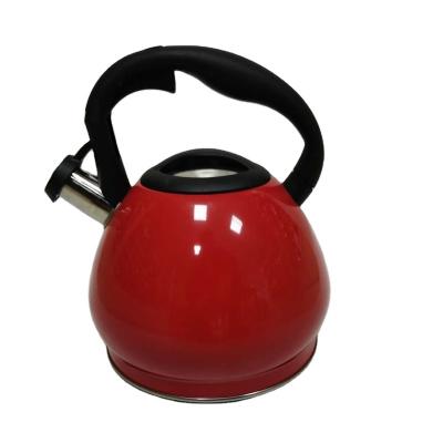 China Sustainable drinkware silver stainless steel water kettle with whistle for sale