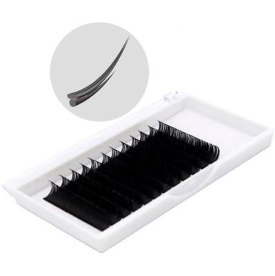 China Best Price Synthetic Ellipse Flat Hair Eyelash Extension Individual Person Lashes Fur, Silk/Mink/Faux Mink Flat Lashes for sale