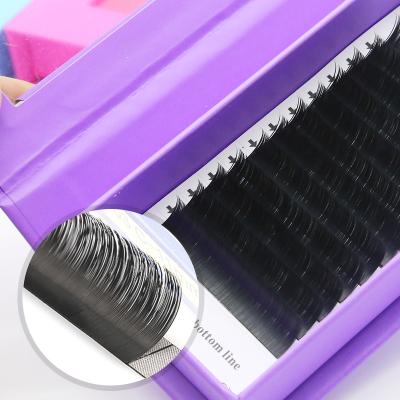 China 0.20 0.25mm Professional Matte Black Matte Soft Flat Ellipse Flat Hair Cashmere Hair Eyelash Extensions Cashmere Split Tips Lashes for sale