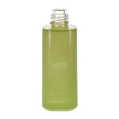 China High Clear Cosmetic Glass Bottle 50ml Screw Cap Personal Care Spray Personal Care Light Green Facial Treatment for sale