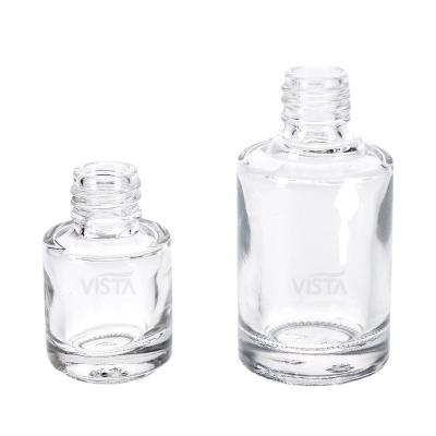 China 10ml 15ml 30ml Cosmetic Transparent Clear Color Nail Oil Glass Bottle Brush Polish Lid for sale