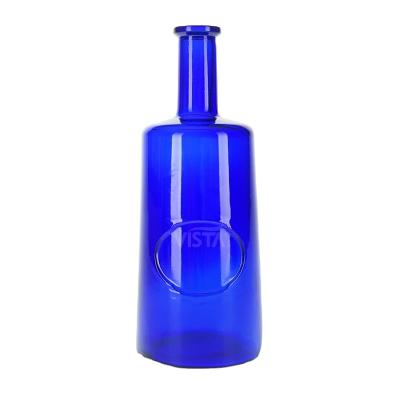 China Blue Glass Beverage Bottles For Water Glass Bottle Wholesale Glass Bottle for sale