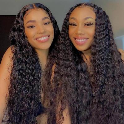 China Transparent Deep Wave HD Full Lace Hair Wig, 613 Glueless Virgin Brazilian Hair 40 Inch Full Lace Wig For Black Women for sale