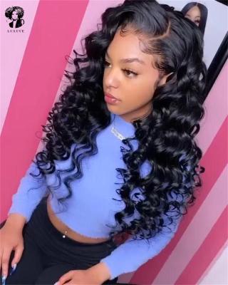 China Hd Loose Wave Lace Frontal Wig 250 Density,Lace Front Wig Wholesale,Brazilian Hair Full Lace Wigs With Baby Hair for sale