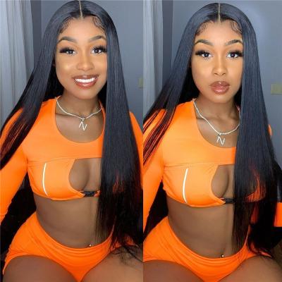 China Silky Straight 13x6 Lace Front Human Hair Wigs For Transparent Color Women Hd 360 Lace Wig Vendors 100% Virgin Full Lace Wigs Glueless Frontal for sale