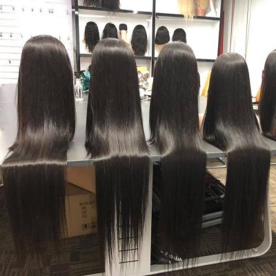 China Peruvian Lace Front Wigs Natural Straight Full Lace Hair Wig Silky Straight Wave For Color Women Glueless Cuticle Aligned Lace Frontal Wigs for sale