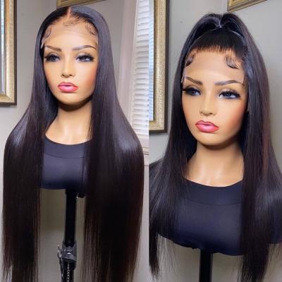 China Luxuve Wholesale Hd Transparent Lace Hair Wigs 180% 250% Density Straight Virgin, 4x4 Lace Closure Wigs, Raw Brazilian Hair 100 Wig for sale