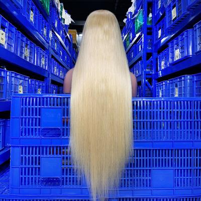 China Straight Full 613 Lace Wig Human Hair, Brazilian Blonde 613 Full Lace Hair Wig, 40 Inch Virgin Human Hair 613 Full Lace Wig for sale