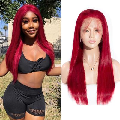 China Luxuve Wholesale Straight Human Hair Colored Wigs, Hd Lace Front Wig, Red Wigs Lace Front Human Hair For Black Women for sale