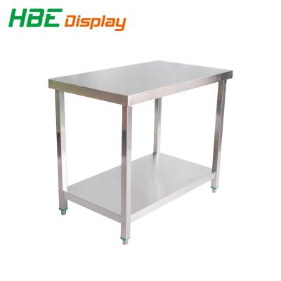 China Commercial Kitchen Restaurant Kitchen Food Grade 304 Stainless Steel Work Table With Under Shelf for sale