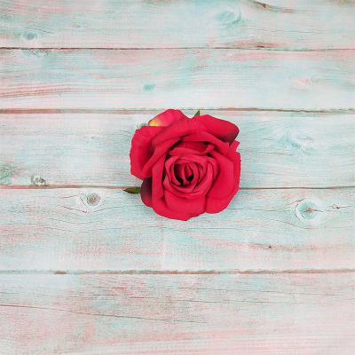 China Minimalist Wholesale Silk Rose Heads 11cm Red Rose Heads for sale