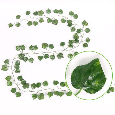 China Eco-Friendly Materials Wholesale Artificial Decorative Fake Ivy Vines Hanging Vine Leaves Vine Greenery for sale