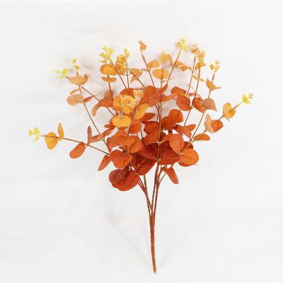 China Minimalist Eucalyptus Leaves Artificial Artificial Green Leaves Eucalyptus Leaf for Christmas for sale