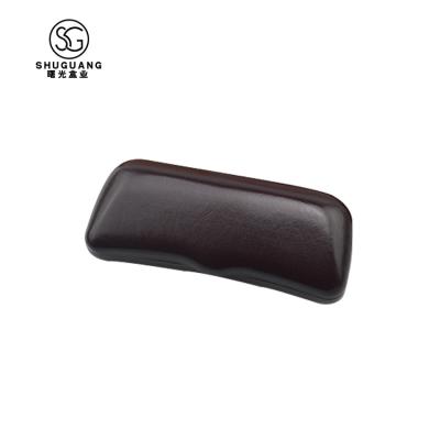 China Fashionable .eco-friendly design PU leather cover top glasses case simple hard reading glasses case for sale