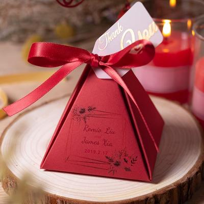 China Disposable Personalized Wedding Favors Party Gift Box Customize Candy Favor Boxes For Guests for sale